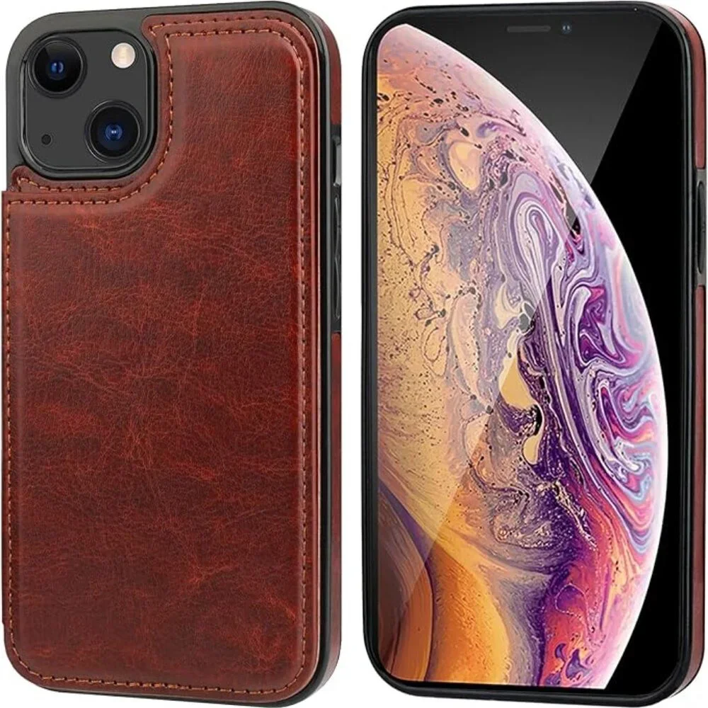 Compatible with iPhone 13 Wallet Case with Card Holder, PU Leather Kickstand Ca